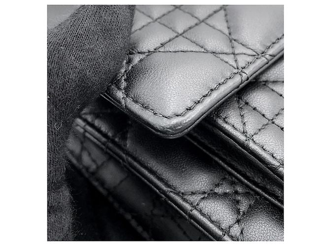 Pouch My Daily Pouch Cannage Christian Dior in pelle d'agnello nera Nero - vista 7
