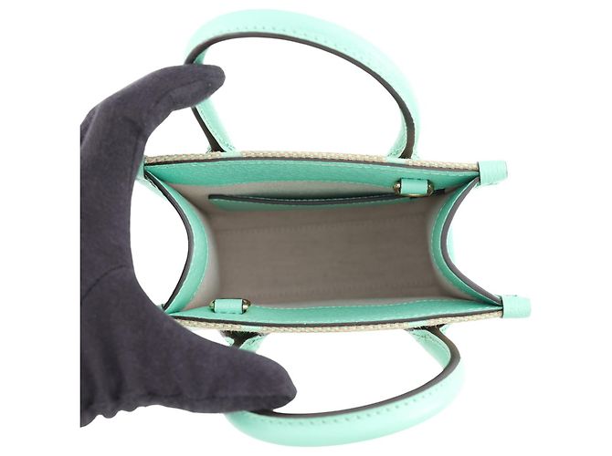 Gucci Jumbo GG Canvas Mini Tote Handbag Beige Green - view 6