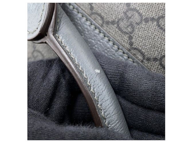 Borsa Boston Gucci GG Supreme Ophidia in pelle Marrone - vista 10