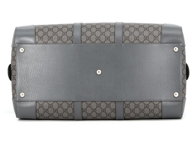 Borsa Boston Gucci GG Supreme Ophidia in pelle Marrone - vista 3