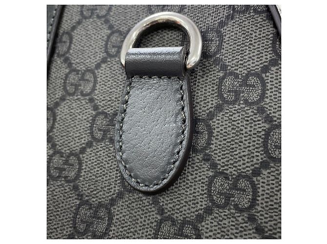 Borsa Boston Gucci GG Supreme Ophidia in pelle Marrone - vista 5