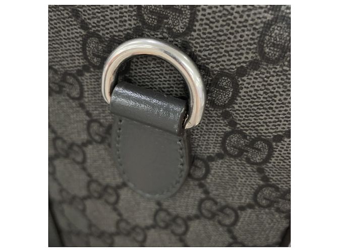 Borsa Boston Gucci GG Supreme Ophidia in pelle Marrone - vista 8