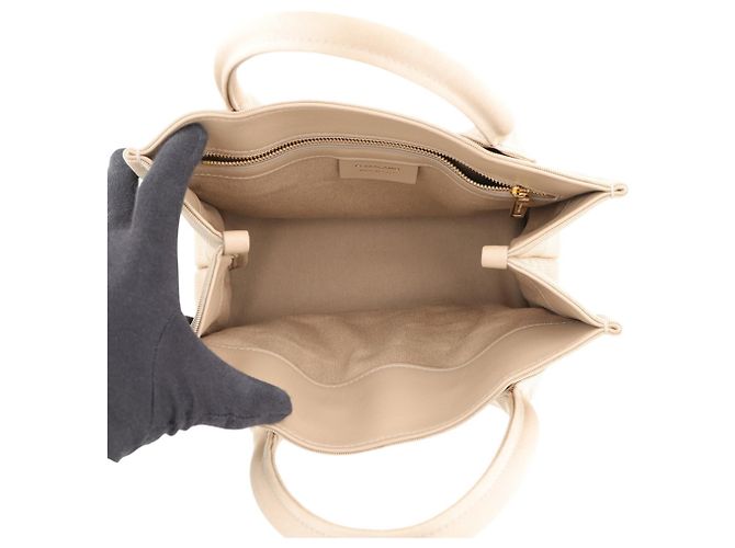Borsa a mano Beach Small in tela Salvatore Ferragamo Beige - vista 5