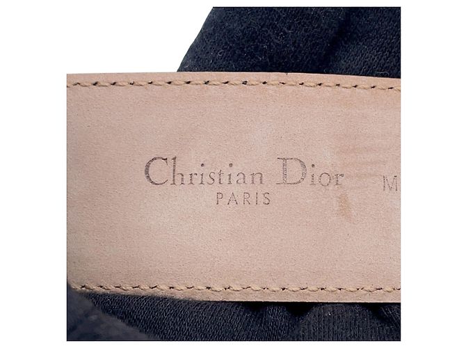 Cintura in pelle nera Christian Dior Nero - vista 13