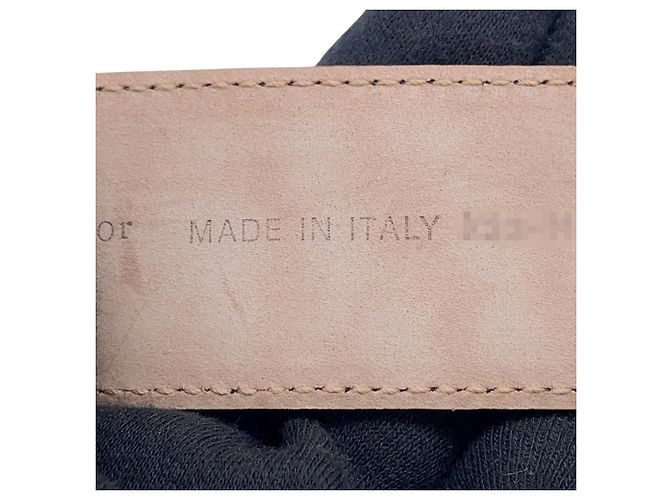 Cintura in pelle nera Christian Dior Nero - vista 14