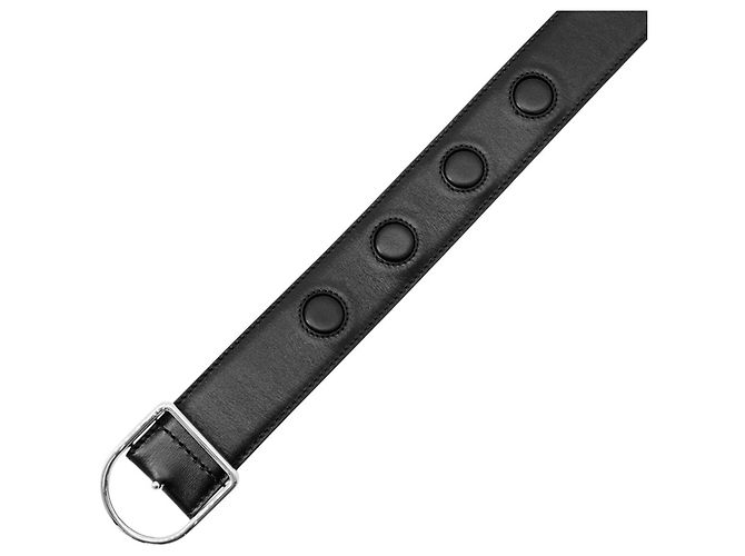 Cintura in pelle nera Christian Dior Nero - vista 4
