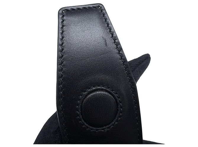 Cintura in pelle nera Christian Dior Nero - vista 6