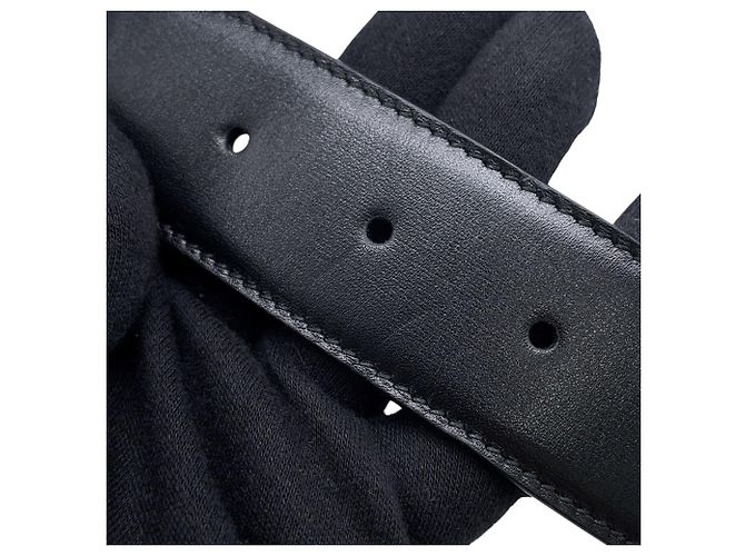 Cintura in pelle nera Christian Dior Nero - vista 7