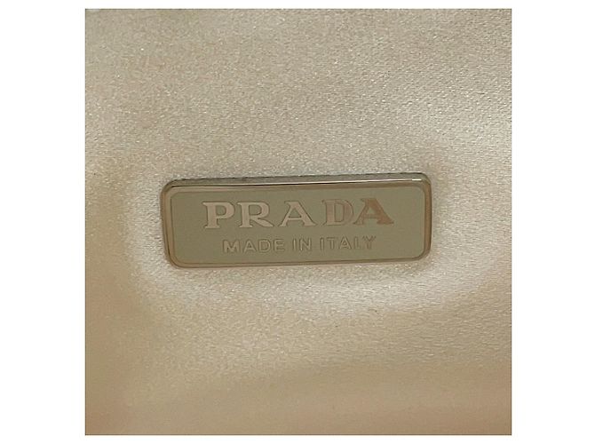 Saffiano Borsa Prada Re Edition 2000 Terry Rhinestone Bianco - vista 11