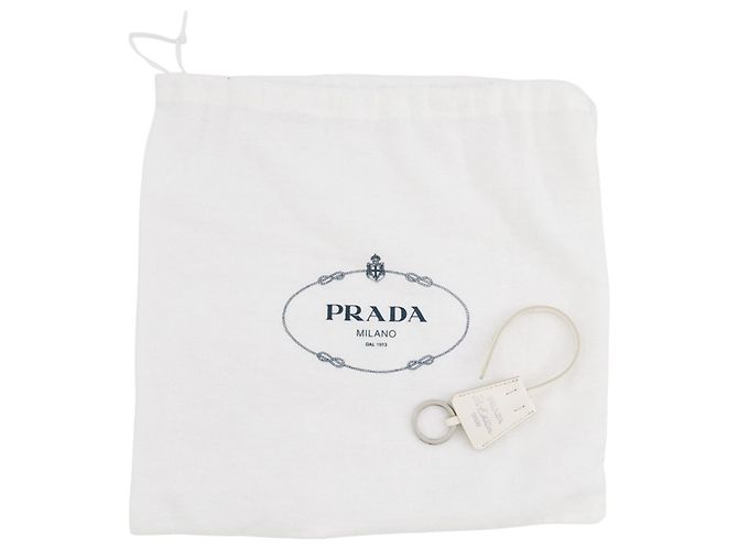 Saffiano Borsa Prada Re Edition 2000 Terry Rhinestone Bianco - vista 12