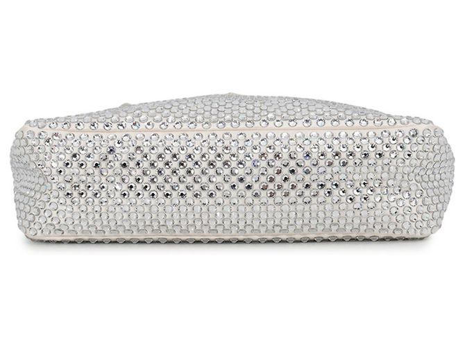 Saffiano Borsa Prada Re Edition 2000 Terry Rhinestone Bianco - vista 3