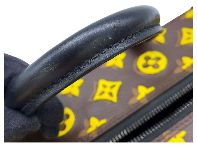 Sac à épaule Louis Vuitton Monogram Tuffetage Speedy Soft Trunk Marron Noir Jaune - vue 12