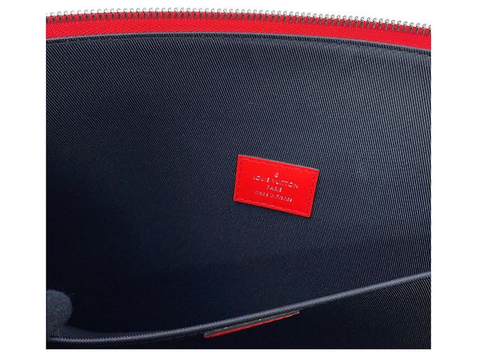 Louis Vuitton Epi Pochette Jour GM Clutch Bag Rosso - vista 10