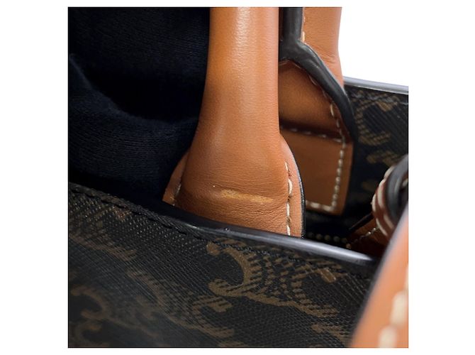 Céline Celine Triomphe Small Vertical Cabas Leather Handbag - view 11