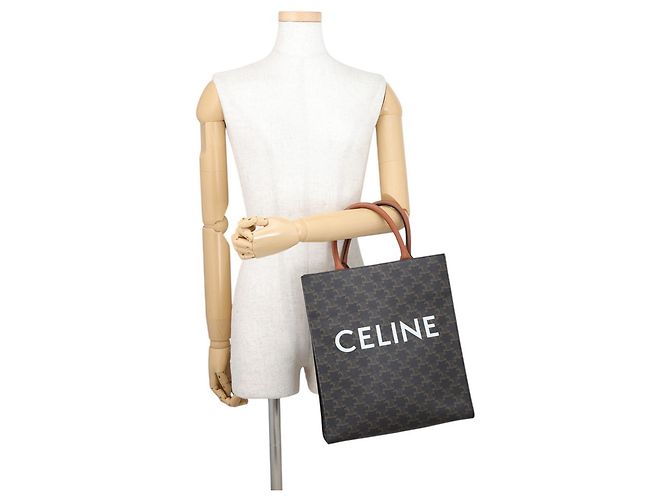 Céline Celine Triomphe Small Vertical Cabas Leather Handbag - view 4