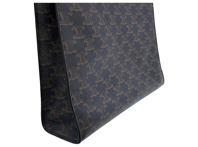 Céline Celine Triomphe Small Vertical Cabas Leather Handbag - view 7