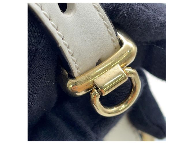 Prada Arche Small Schultertasche aus weißem Leder - Ansicht 13
