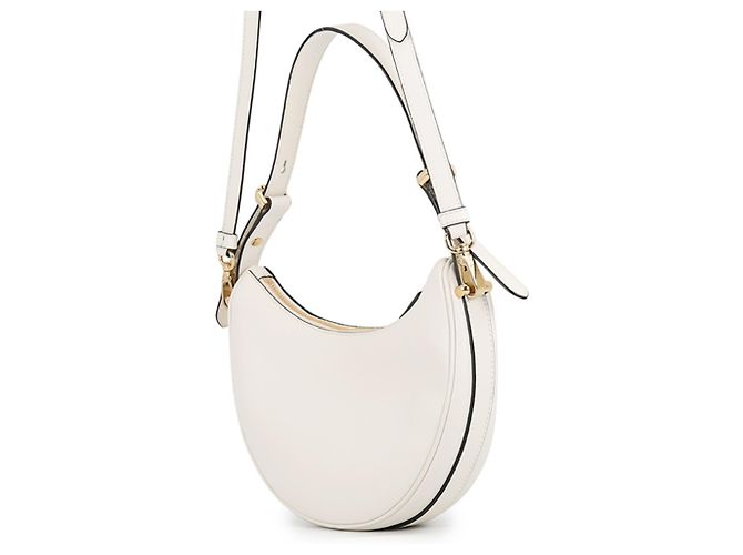 Prada Arche Small Schultertasche aus weißem Leder - Ansicht 2
