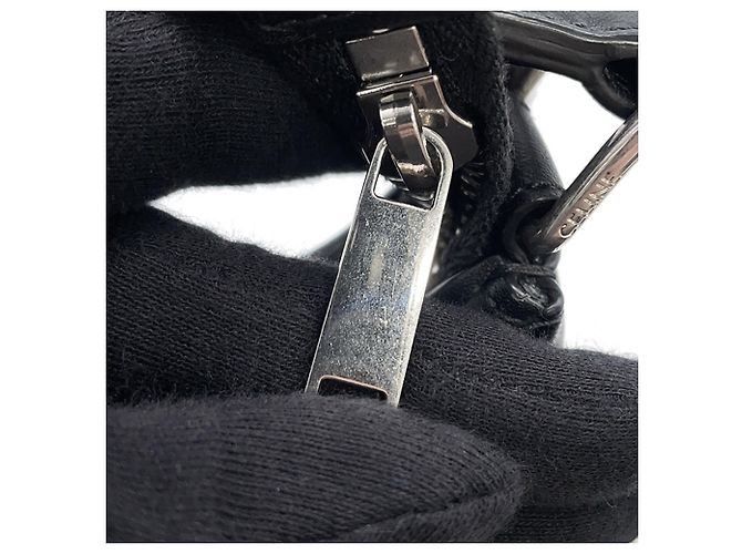 Céline Borsa a spalla Celine Ava in pelle Nero Bianco - vista 13
