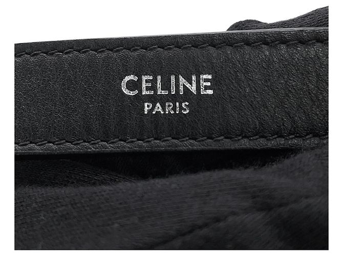 Céline Borsa a spalla Celine Ava in pelle Nero Bianco - vista 14