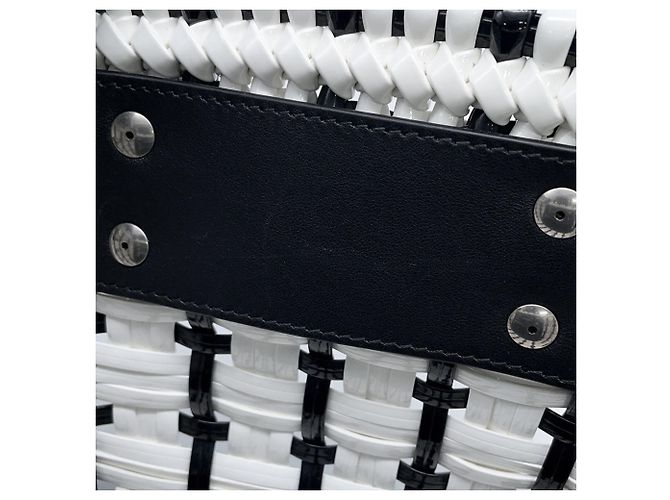 Borsa Balenciaga Bistro XXS Nero Bianco - vista 11