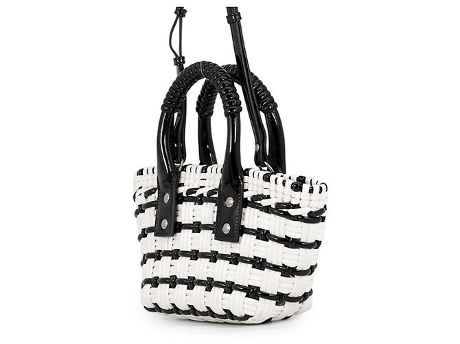 Borsa Balenciaga Bistro XXS Nero Bianco - vista 2