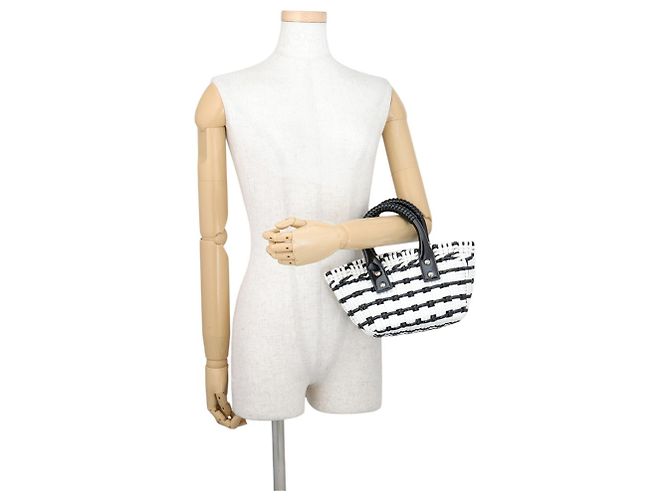 Borsa Balenciaga Bistro XXS Nero Bianco - vista 4