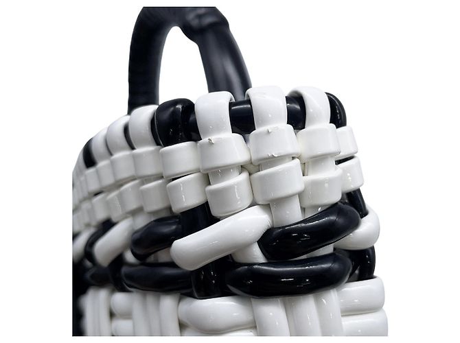 Borsa Balenciaga Bistro XXS Nero Bianco - vista 9