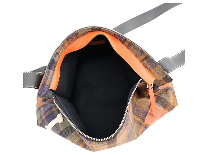 Loewe Schultertasche mit Karomuster Braun Mehrfarben - Ansicht 5