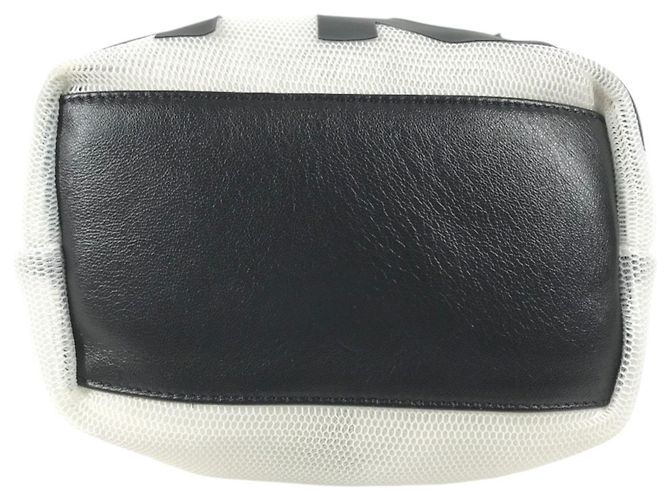 Jimmy Choo Juno Mesh Crossbody-Tasche mit Logo Schwarz Weiß - Ansicht 5