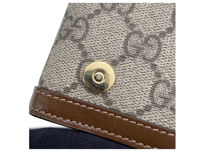 Gucci GG Supreme Lederhandtasche Braun - Ansicht 12