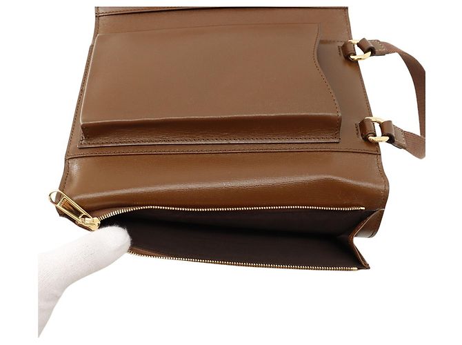 Gucci GG Supreme Lederhandtasche Braun - Ansicht 7
