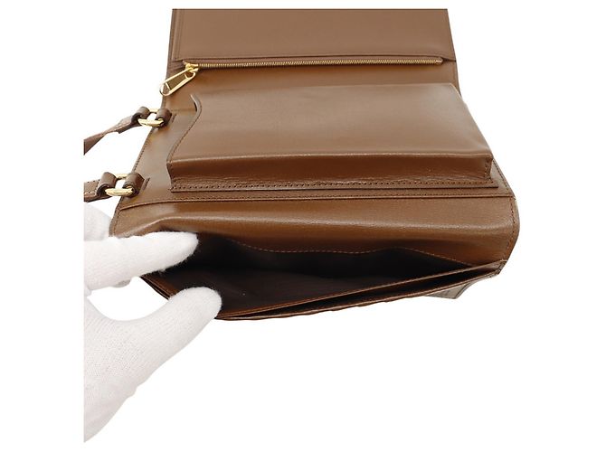 Gucci GG Supreme Lederhandtasche Braun - Ansicht 8
