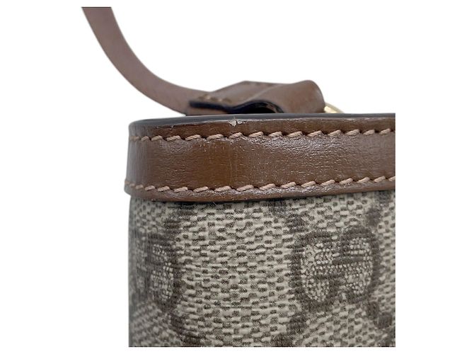 Gucci GG Supreme Lederhandtasche Braun - Ansicht 9