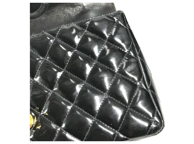 Chanel Vintage Handtasche mit oberem Griff Schwarz - Ansicht 16