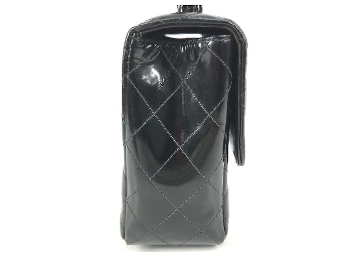 Chanel Vintage Handtasche mit oberem Griff Schwarz - Ansicht 3