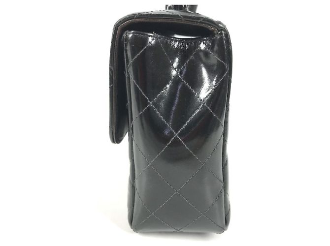 Chanel Vintage Handtasche mit oberem Griff Schwarz - Ansicht 4