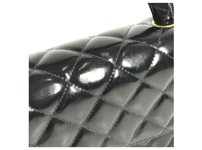 Chanel Vintage Handtasche mit oberem Griff Schwarz - Ansicht 8