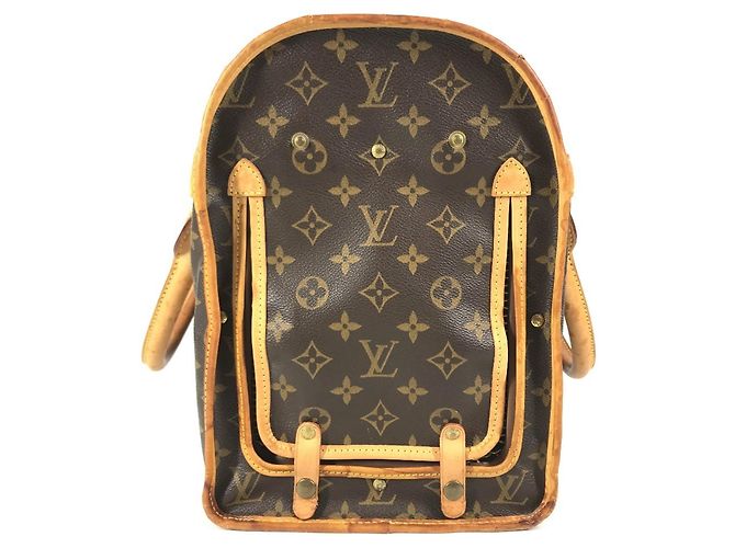 Louis Vuitton Monogram Sac Champ 40 Pet Carrier Bag Marrom - vista 3