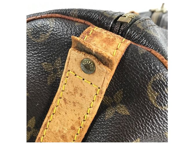 Louis Vuitton Monogram Keepall Bandoulière 50 Reisetasche Braun - Ansicht 12