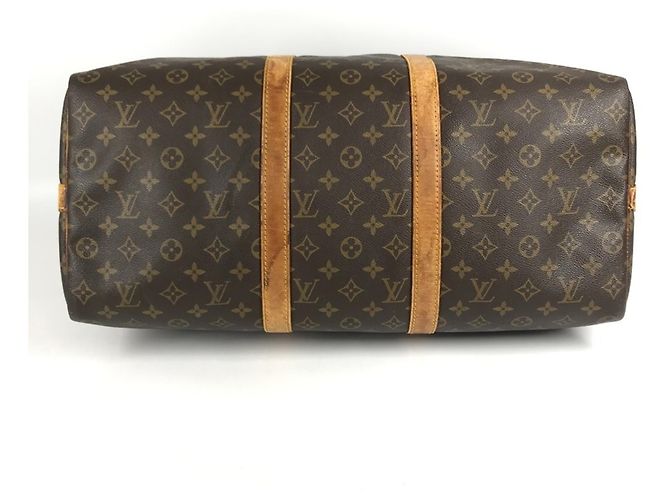 Louis Vuitton Monogram Keepall Bandoulière 50 Reisetasche Braun - Ansicht 15