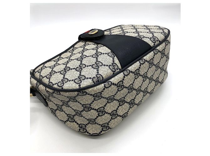 Gucci Old Gucci 14 02 032 Schultertasche Marineblau - Ansicht 4