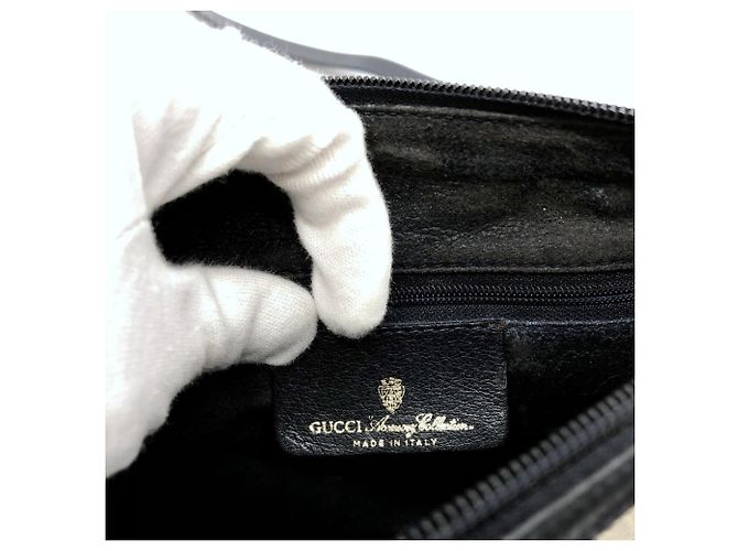 Gucci Old Gucci 14 02 032 Schultertasche Marineblau - Ansicht 8