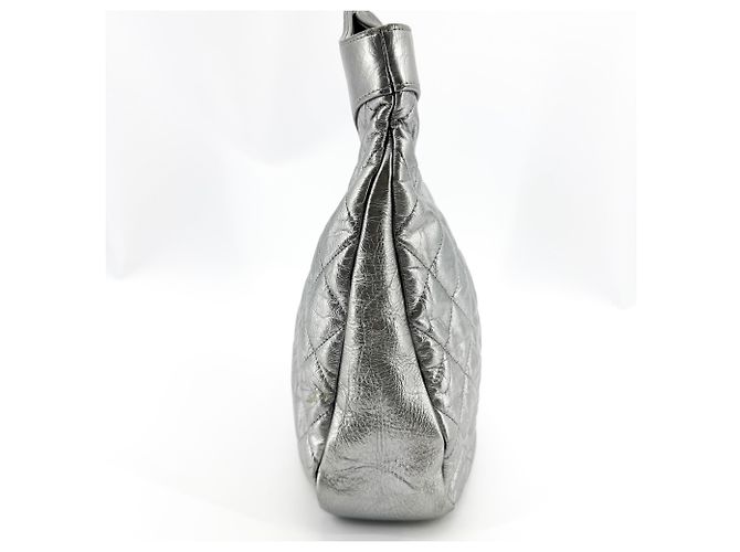 Chanel 31 Shopping gestepptes Kalbsleder Small Silber - Ansicht 4