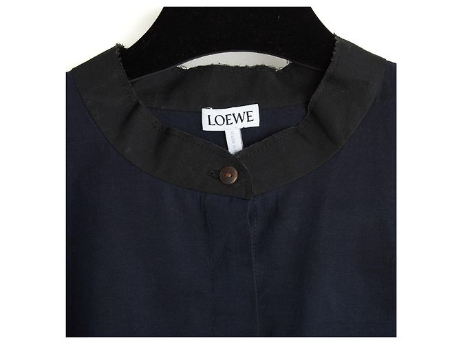 Loewe Vestido Túnica de Algodão Azul Marinho Azul escuro - vista 2
