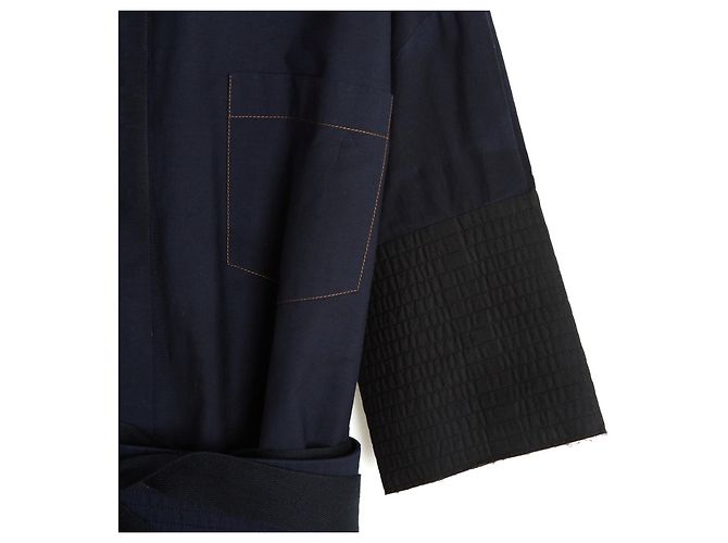 Loewe Vestido Túnica de Algodão Azul Marinho Azul escuro - vista 3