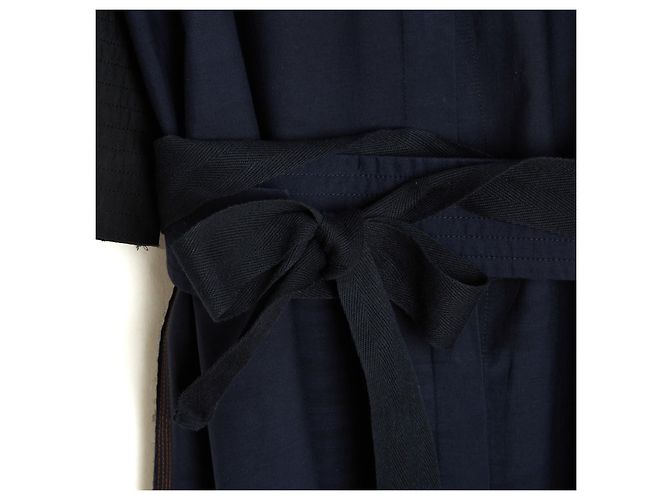 Loewe Vestido Túnica de Algodão Azul Marinho Azul escuro - vista 4