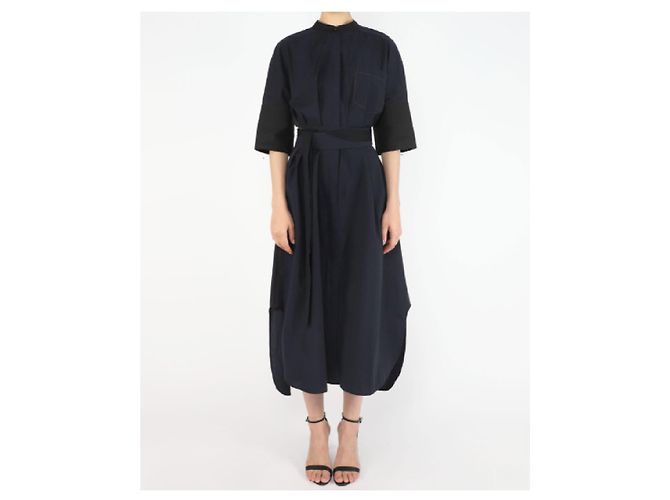 Loewe Vestido Túnica de Algodão Azul Marinho Azul escuro - vista 8