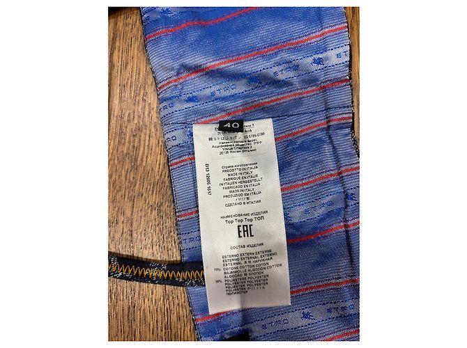 Top in jacquard Etro blu navy - vista 3