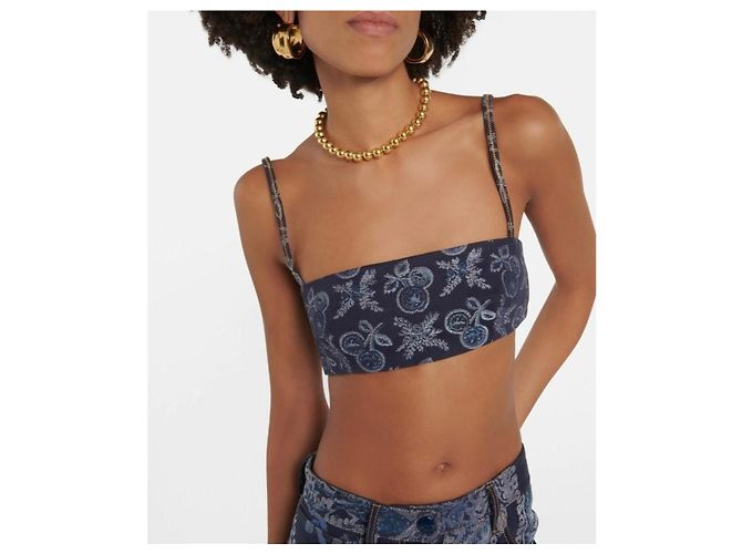 Top in jacquard Etro blu navy - vista 5